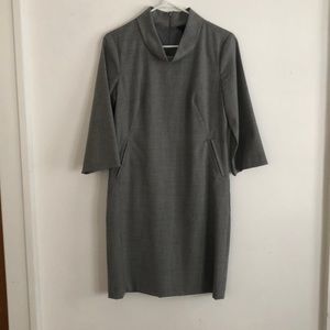 Banana Republic grey wool work dress